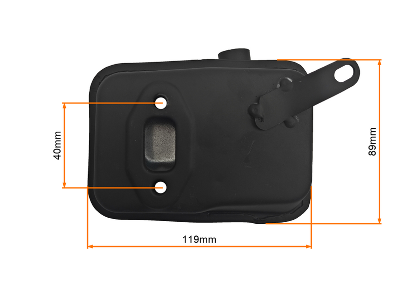 Tłumik stalowy pokryty żaroodporną farbą Mini Pocket Bike Mini ATV Cross