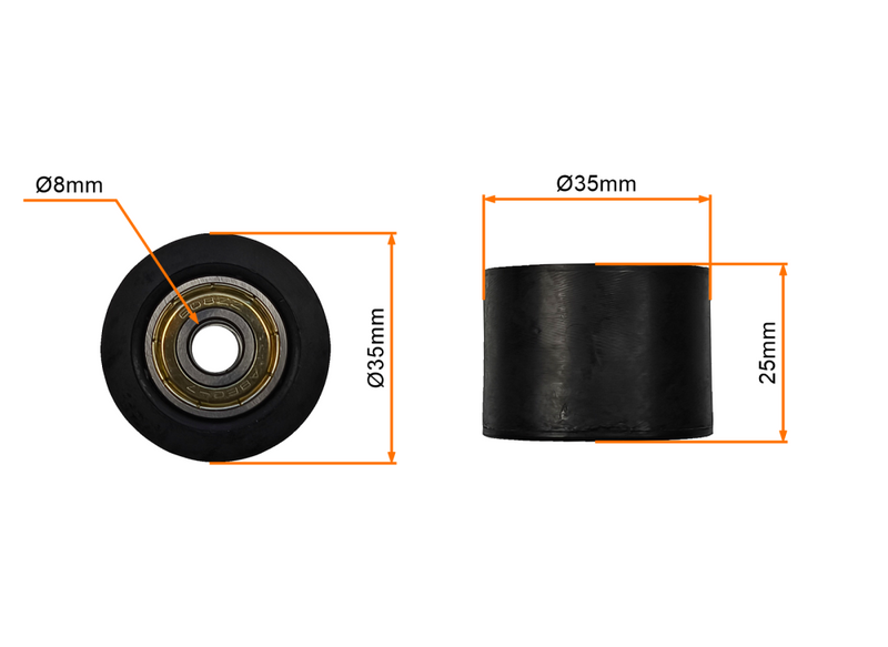 Rolka prowadząca łańcucha napędowego cross dirtbike pitbike atv