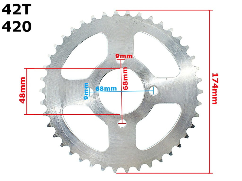 Zębatka tył 42z 420h junak ferro atv quad 50 125