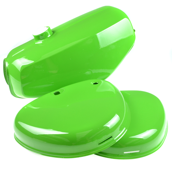 Zbiornik paliwa pokrywy boczne zielony jasny premium Simson S51 S60 S70 DPR