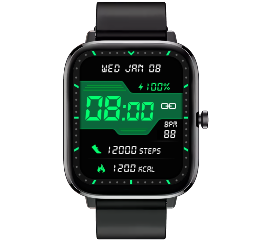 Smartwatch Rubicon RNCE79 grafitowy i czarny pasek