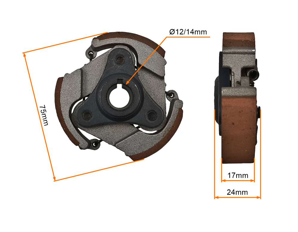 Sprzęgło 3-szczękowe tuning czerwone Mini Pocket Bike