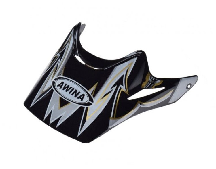 Daszek kasku enduro awina aj037 czarno-srebno