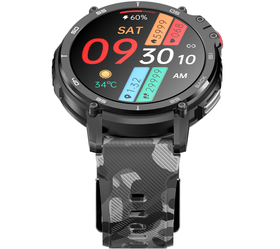 Smartwatch zegarek Rubicon męski RNCF08 czarny