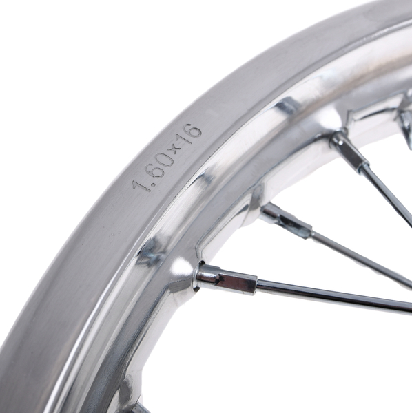 Koło jezdne 1,60x16 Simson S50 S51 chromowana obręcz oraz szprychy
