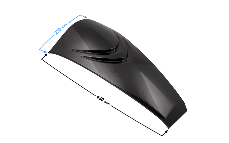 Obudowa przednia dekor skutera Barton Tres Czarna