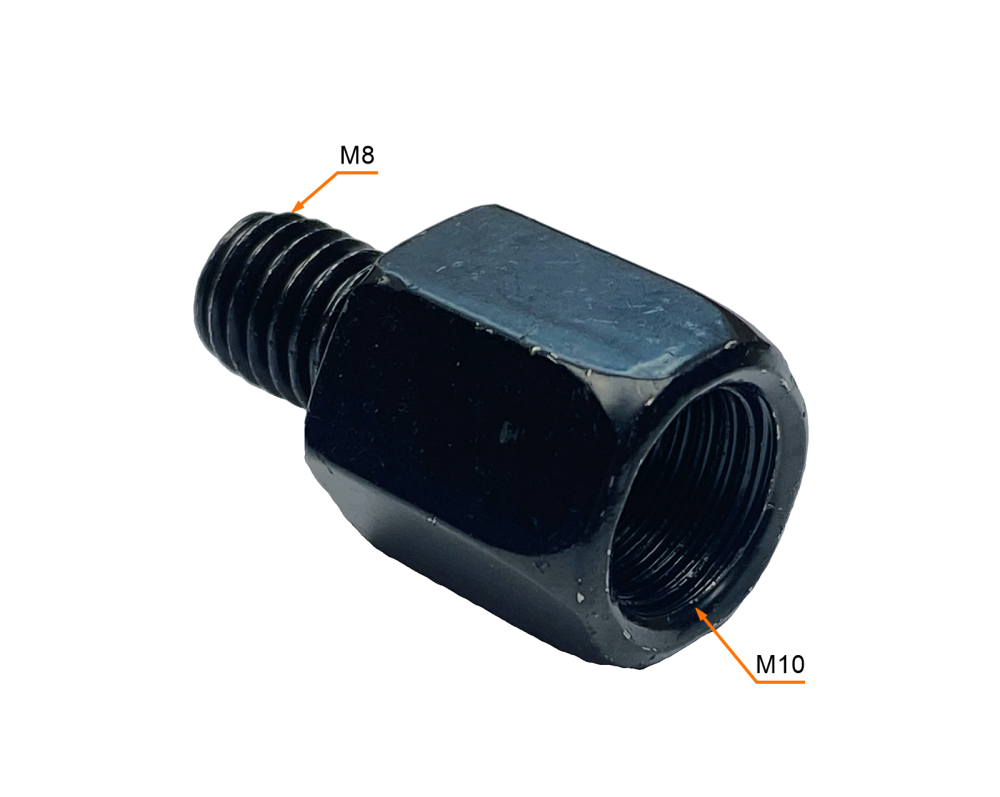 Redukcja gwintu lusterek czarna gwint prawy z M10 do M8