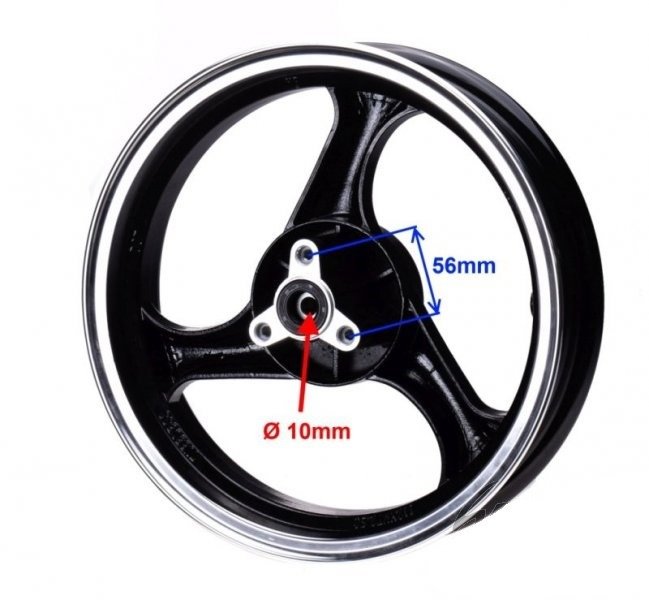 Obręcz koła 12x2,50 przód inca giantco czarna