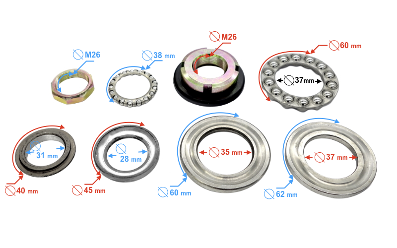 Łożyska sztycy główki ramy Barton Falcon 125 2 E4