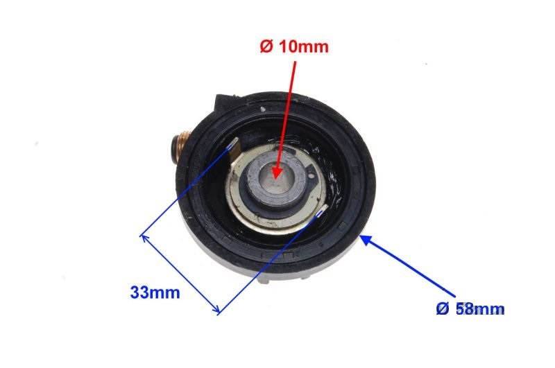 Napęd licznika ślimak prawa strona koła oś 10mm 2T