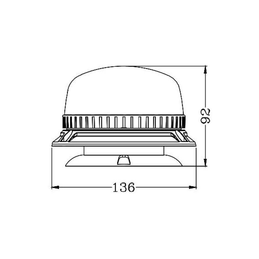 Lampa Błyskowa 36LED Opti magnes 12V/24V 12-19W