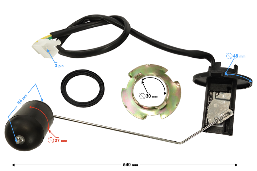 Czujnik poziomu paliwa do skutera Barton Huragan 5