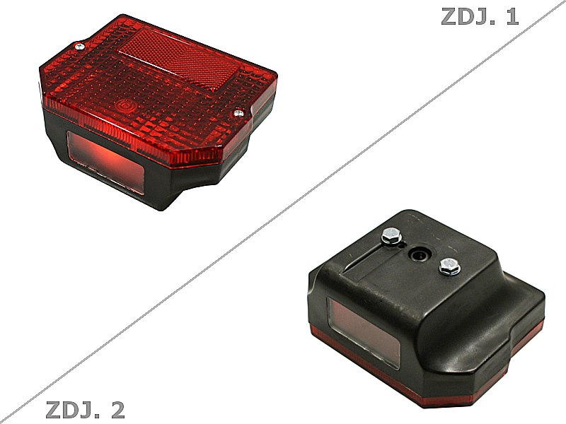 Lampa tył kwadrat czerwona MZ ETZ Simson