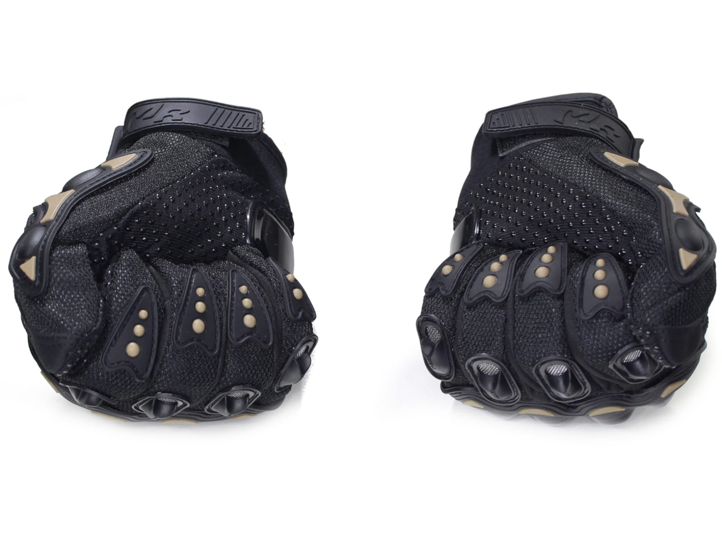 Rękawice motocyklowe letnie przewiewne krótkie czarne cross enduro street