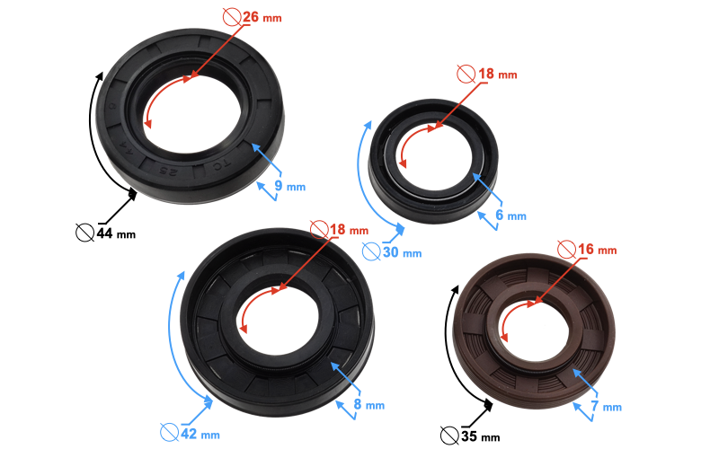 Uszczelniacze silnika do skutera 2T zestaw 20x42x8 20x30x6 17x35x7 25x44x7