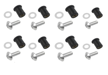 Śruby do mocowania owiewek srebrne 5mm 8szt