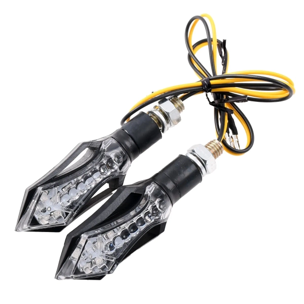 Kierunkowskazy Led mini strzałki czarne V26 homologacja E11 Racing Force