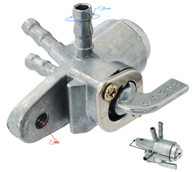 Kranik paliwa DB250 MZK cross enduro