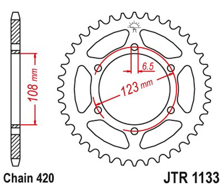Zębatka tył 53z 420 aprillia rs rs4 derbi senda 50