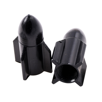 Nakrętki wentyla czarne rakiety 2 sztuki Racing Force