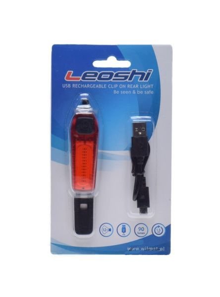 Lampa rowerowa tył led cob usb 90 lm akumulator
