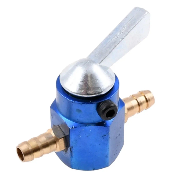 Kranik przepływowy uniwersalny 6mm niebieski Racing Force