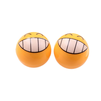 Nakrętka wentyla emotka emoji V16 żółta 2 sztuki Racing Force