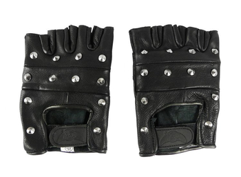 Rękawice skórzane bez palców z ćwiekami