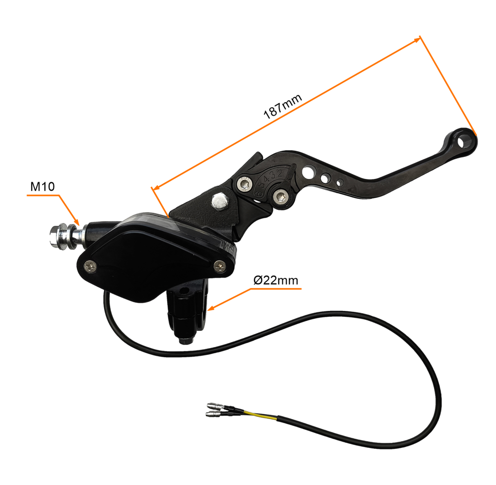 Pompa hamulca przód + tył z dźwigniami uniwersalna czarna quad atv cross