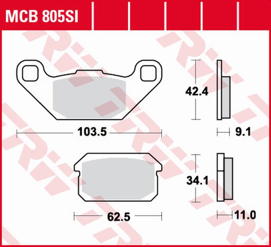 TRW klocki hamulcowe KH431 ADLY ATV CPI XS Hurican