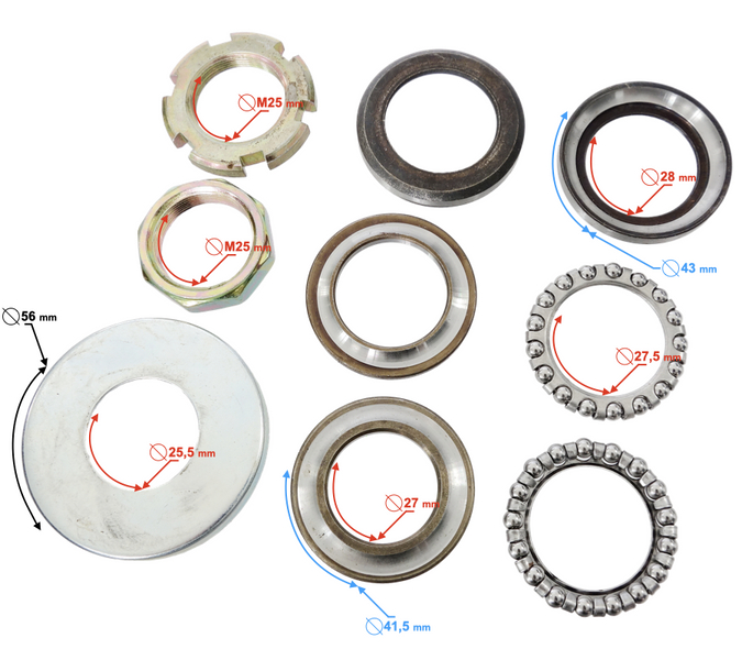 Łożyska sztycy do skutera Barton Scalpel