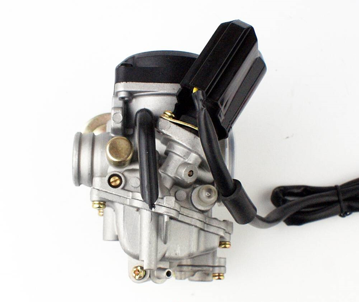 Gaźnik 4T GY6 50ccm pompka + plastikowa pokrywka