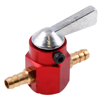 Kranik przepływowy uniwersalny 6mm czerwony Racing Force