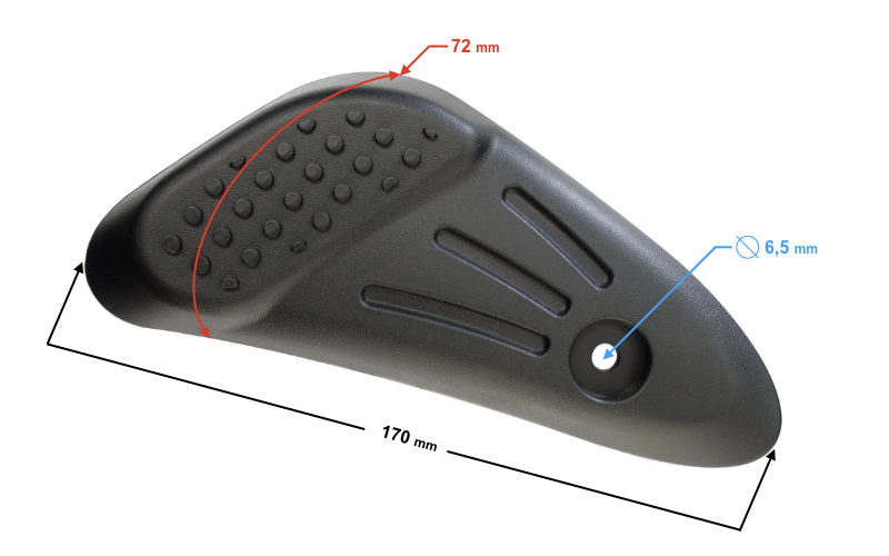 Obudowa podnóżka prawego do skutera Barton Primo