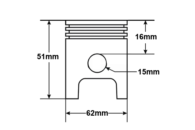 Cylinder 150cc CG quad atv motorower 62mm