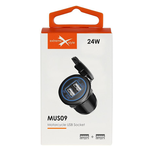 Motocyklowe samochodowe gniazdo zapalniczki ładowarka 12V 24V 2xUSB