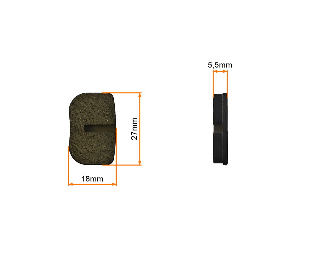 Klocki hamulcowe przód tył komplet Mini Pocket Bike 50-70cc