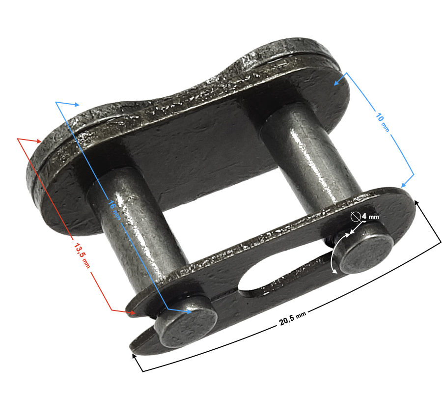 Zapinka do łańcuchów motocyklowych o oznaczeniu 420