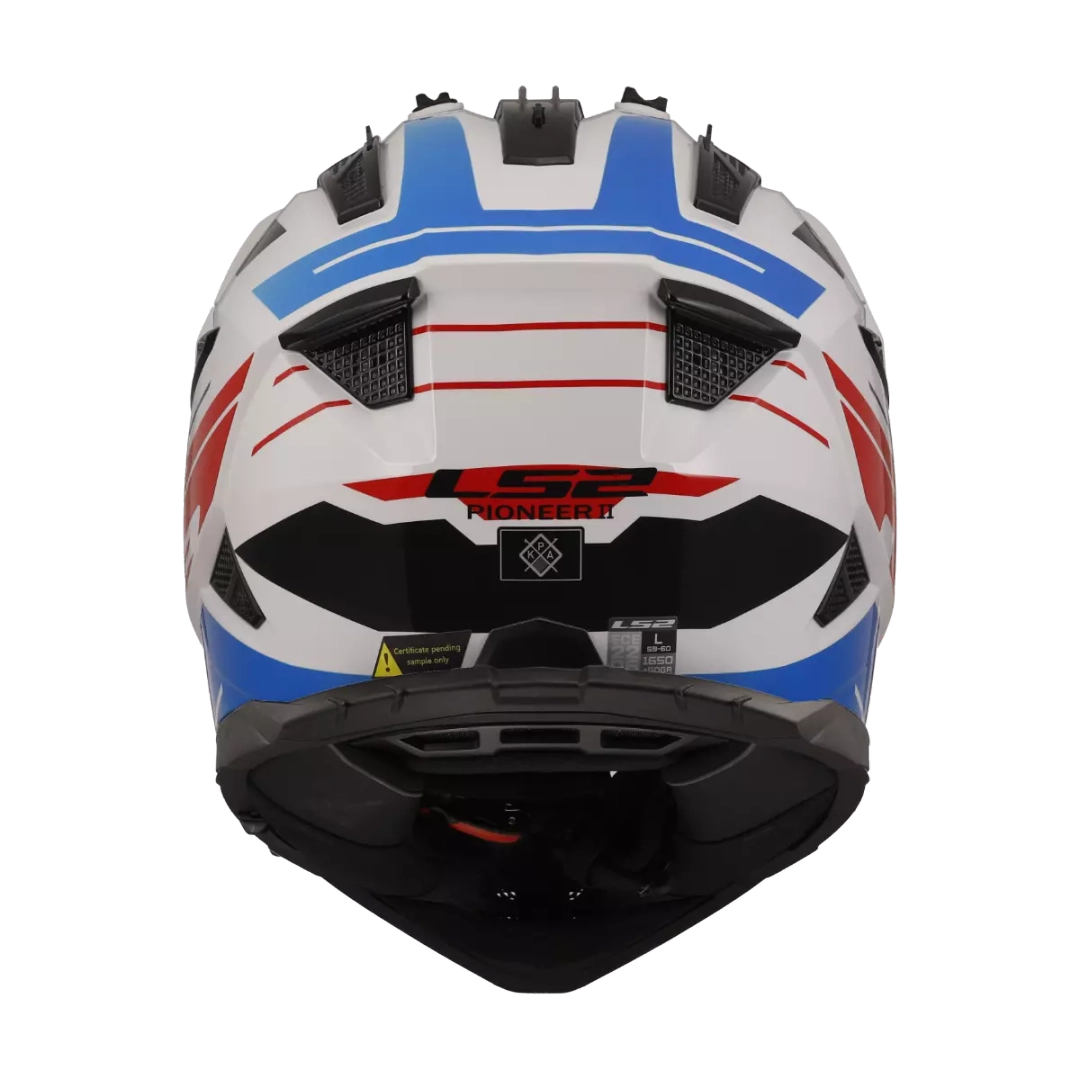 Kask LS2 MX702 Pioneer II Namib White Blue Red homologacja 22.06