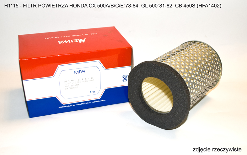MIW Meiwa filtr powietrza Honda CX 500A/B/C/E 78-84, GL 500 81-82, CB 450S