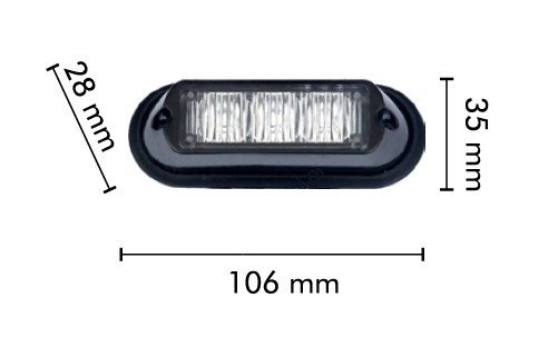 Lampa stroboskopowa 3LED 9W 12-24V R65 R10 ALR
