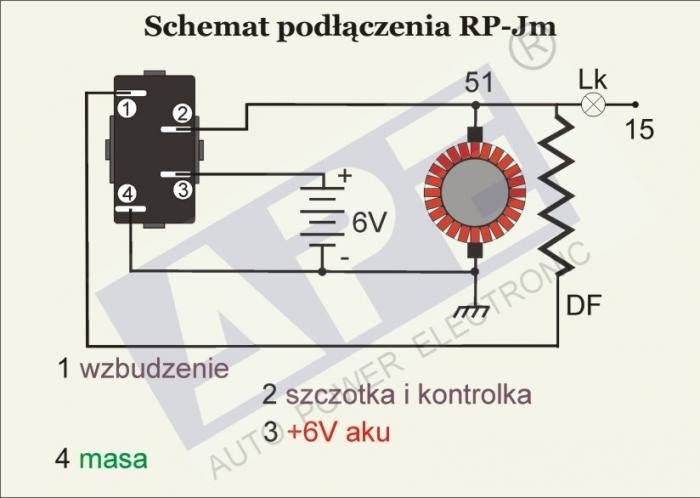 Elektroniczny regulator napięcia prądnicy 6v Jawa