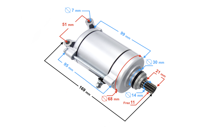 Rozrusznik 11 zębów ATV Quad Bashan 150 200 250