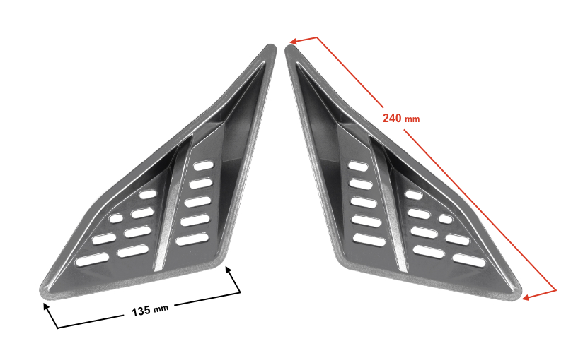 Obudowa trójkąty przednie wloty grafit Falcon 125