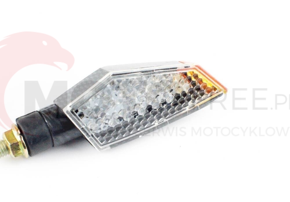 Kierunkowskaz 25 led trapez biały klosz carbon