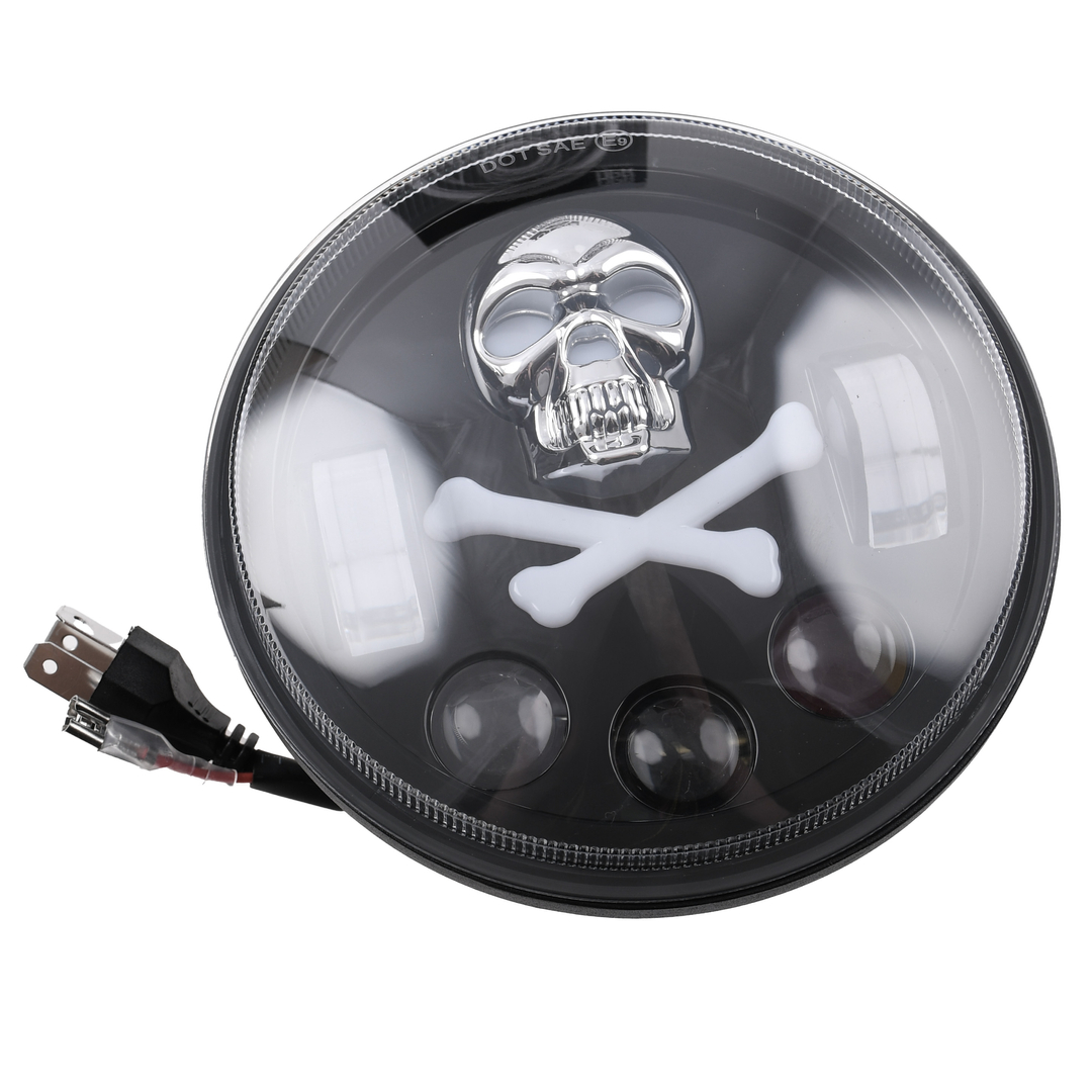 Wkład lampy przód Led Simson custom czaszka V10 homologacja E9 DPR Classic