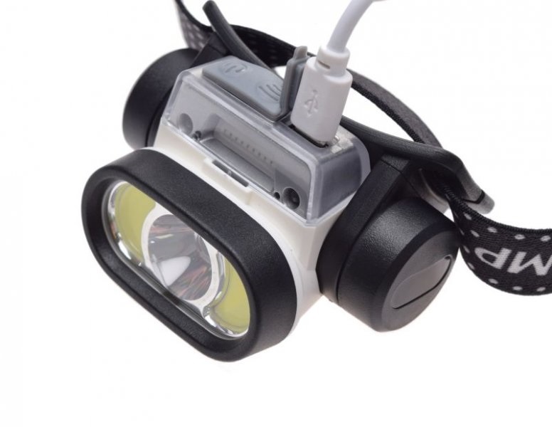 Latarka czołowa 5 trybów USB typ-C czujnik ruchu