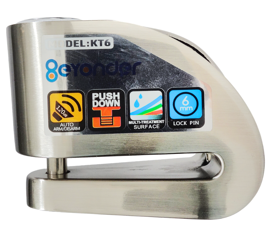 Blokada tarczy hamulcowej z alarmem o natężeniu 120dB KOVIX KT6 metaliczna