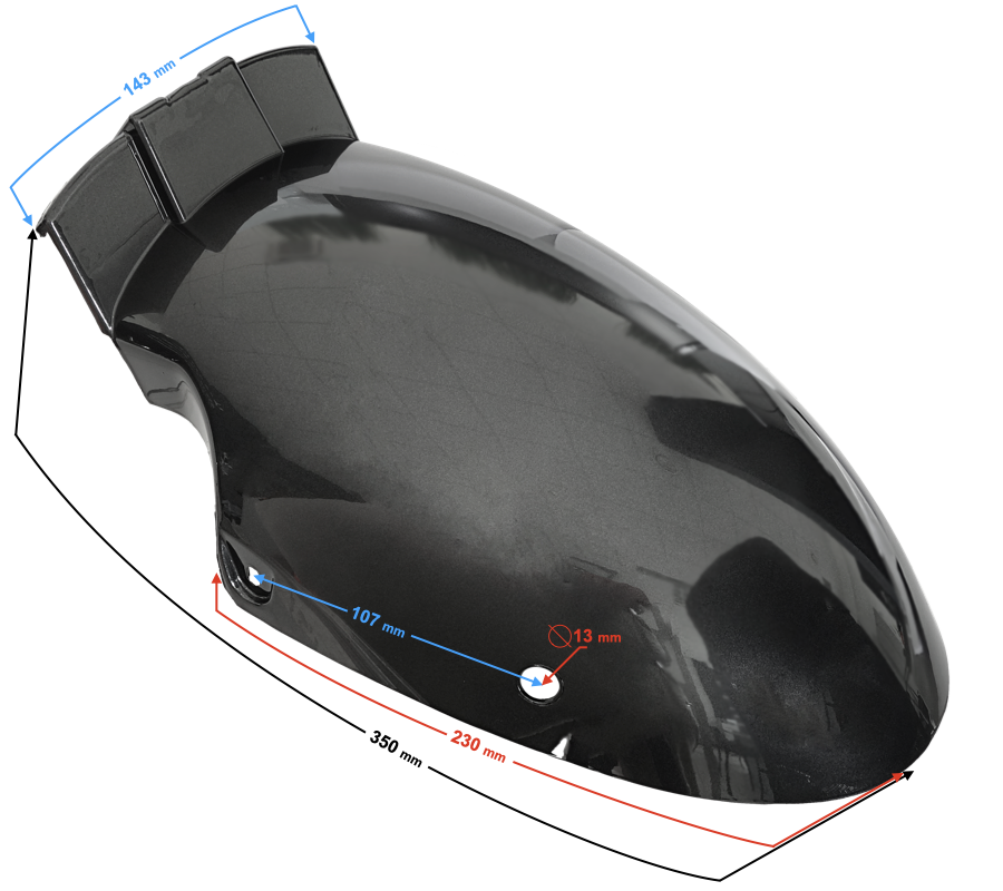 Błotnik przedni część tylna Barton Falcon 125 2