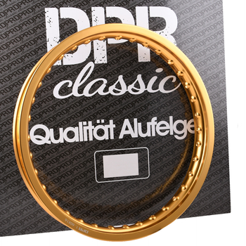 Obręcz koła 1,60x16 aluminiowa złota Simson DPR Classic
